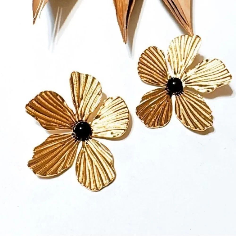 Flower statement earrings #1480 - Picture 2 of 4